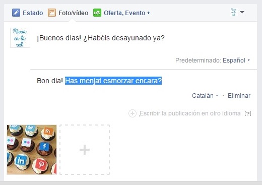 facebook multilingue traduccion automatica