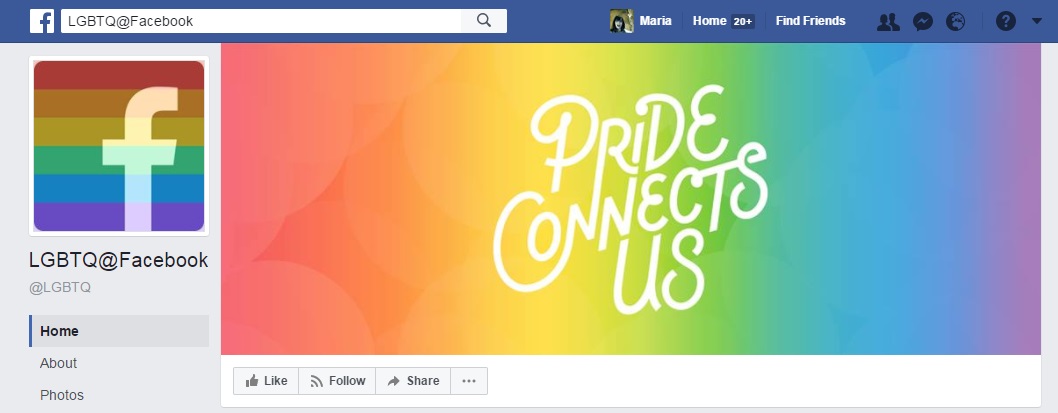 LGBT on Facebook Maria en la red