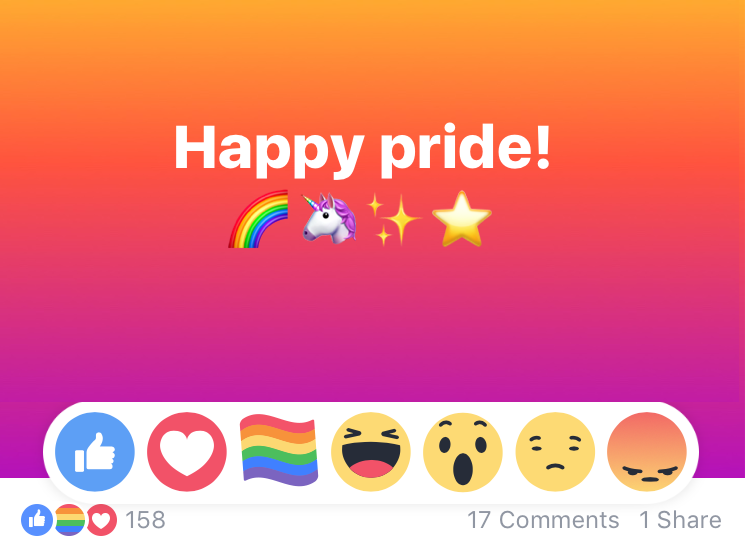 Facebook añade un botón LGBT con motivo del Pride 2017 | Maria en la red