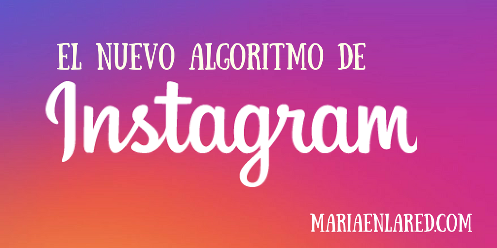 El nuevo algoritmo de Instagram | Maria en la red