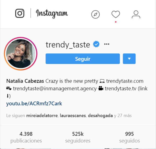 trendy_taste en instagram | Maria en la red